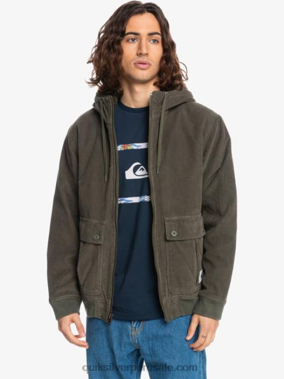 Quiksilver N8LNT1557 hombres hoja de uva chamarra de pana con tres largueros