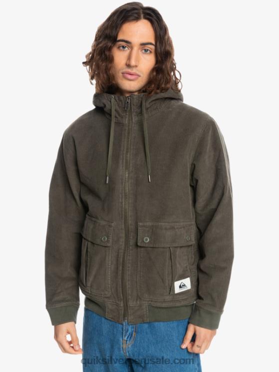 Quiksilver N8LNT1557 hombres hoja de uva chamarra de pana con tres largueros