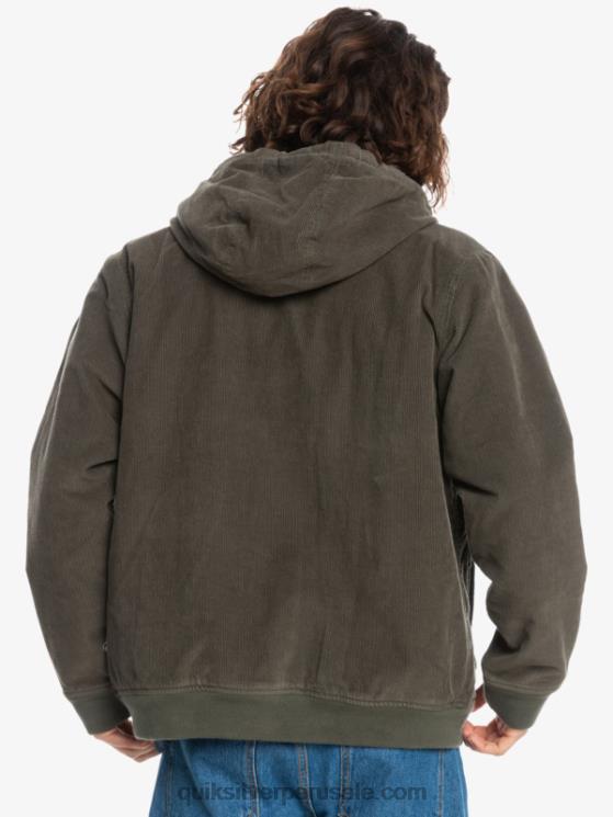 Quiksilver N8LNT1557 hombres hoja de uva chamarra de pana con tres largueros
