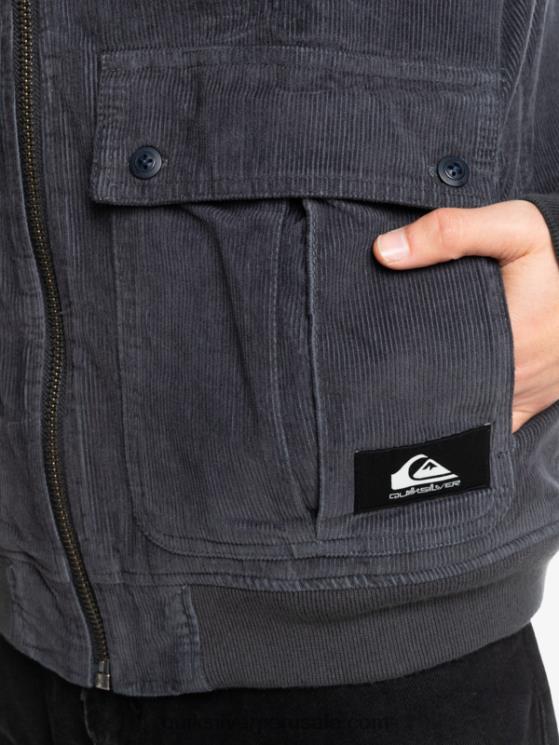 Quiksilver N8LNT1558 hombres pista chamarra de pana con tres largueros