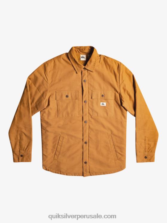 Quiksilver N8LNT1567 hombres azúcar morena chamarra de trabajo de lona downrail