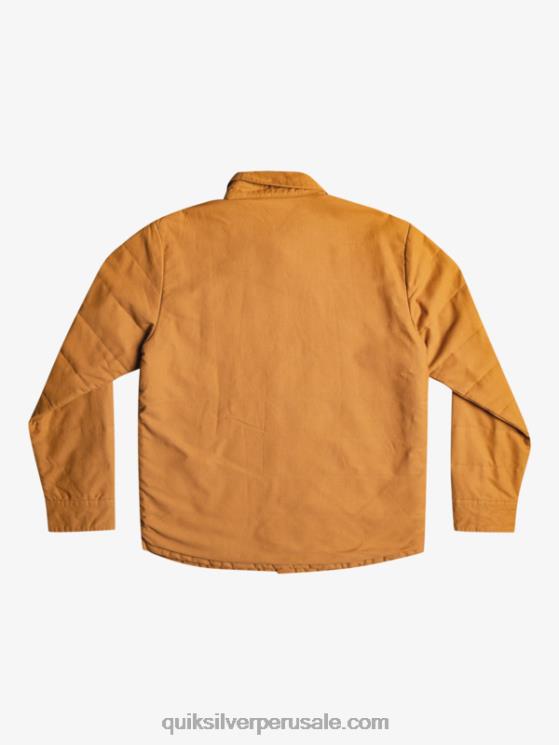 Quiksilver N8LNT1567 hombres azúcar morena chamarra de trabajo de lona downrail