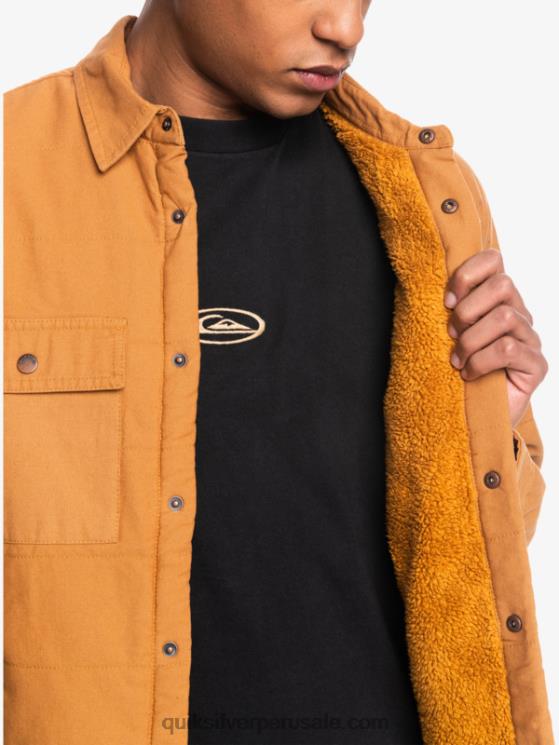 Quiksilver N8LNT1567 hombres azúcar morena chamarra de trabajo de lona downrail