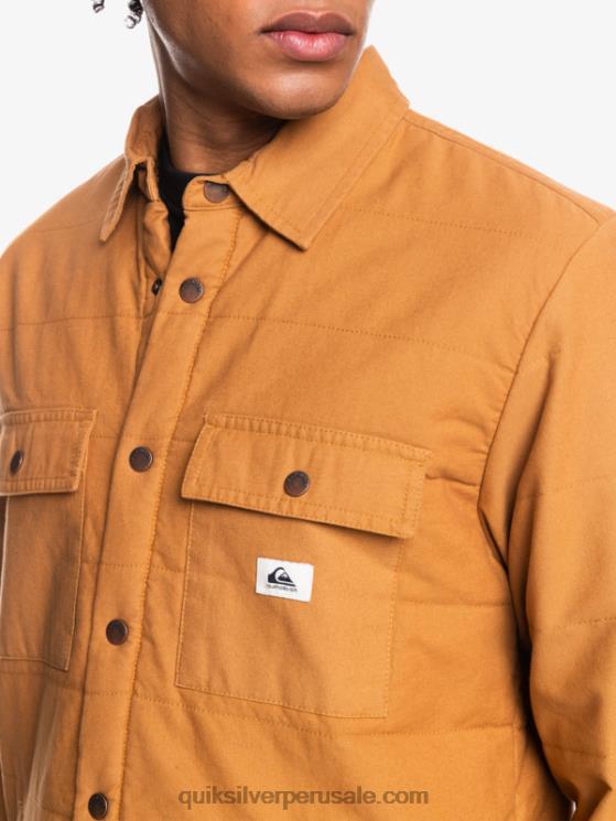 Quiksilver N8LNT1567 hombres azúcar morena chamarra de trabajo de lona downrail