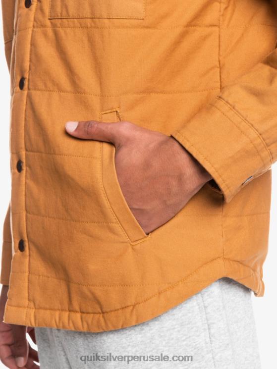 Quiksilver N8LNT1567 hombres azúcar morena chamarra de trabajo de lona downrail