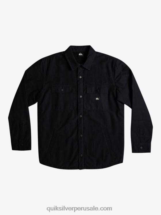 Quiksilver N8LNT1568 hombres negro chamarra de trabajo de lona downrail