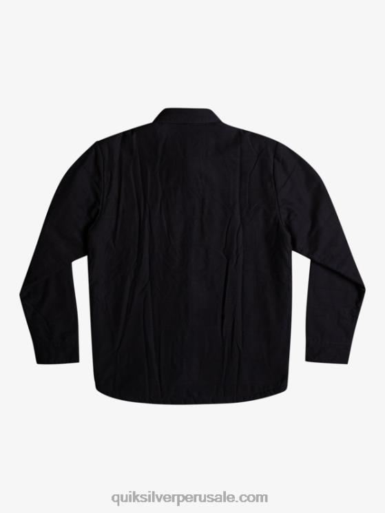 Quiksilver N8LNT1568 hombres negro chamarra de trabajo de lona downrail