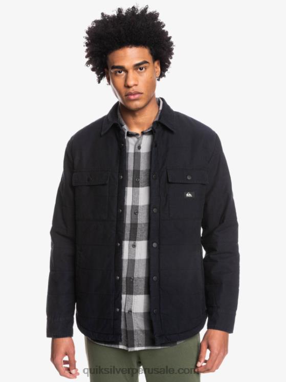 Quiksilver N8LNT1568 hombres negro chamarra de trabajo de lona downrail