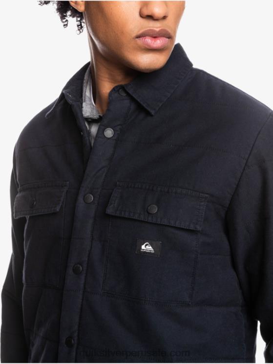 Quiksilver N8LNT1568 hombres negro chamarra de trabajo de lona downrail