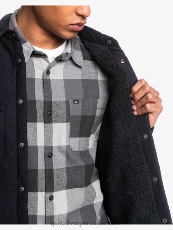 Quiksilver N8LNT1568 hombres negro chamarra de trabajo de lona downrail