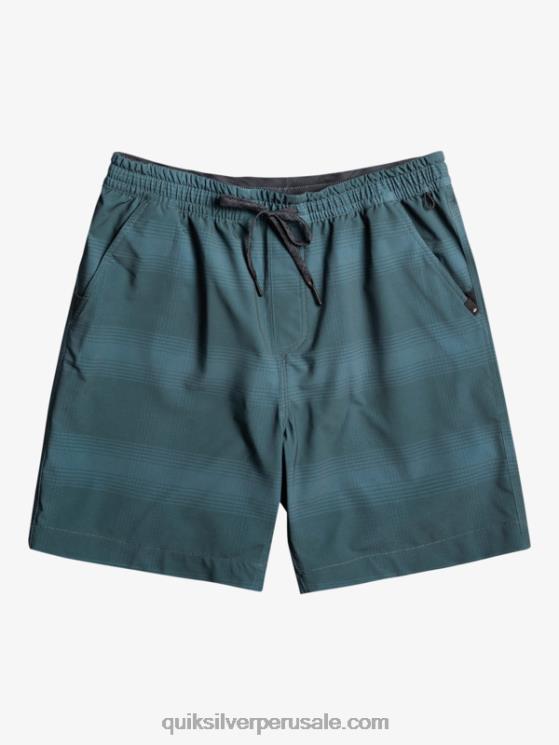 Quiksilver N8LNT103 hombres mar de bering shorts de playa con estampado de anfibios taxer 18