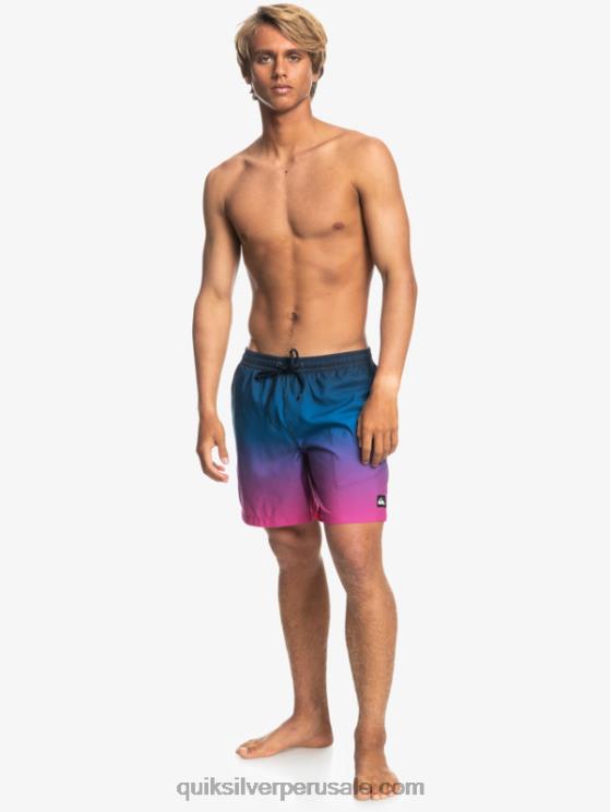 Quiksilver N8LNT1243 hombres pop fade - blazer azul marino pop todos los días se desvanecen 14 voleas