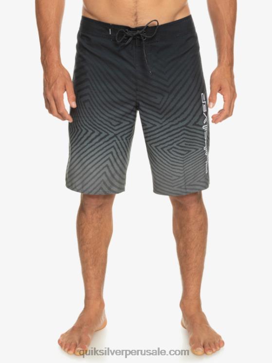 Quiksilver N8LNT1281 hombres negro shorts de playa de todos los días warp fade 20