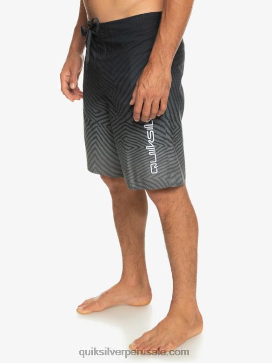 Quiksilver N8LNT1281 hombres negro shorts de playa de todos los días warp fade 20