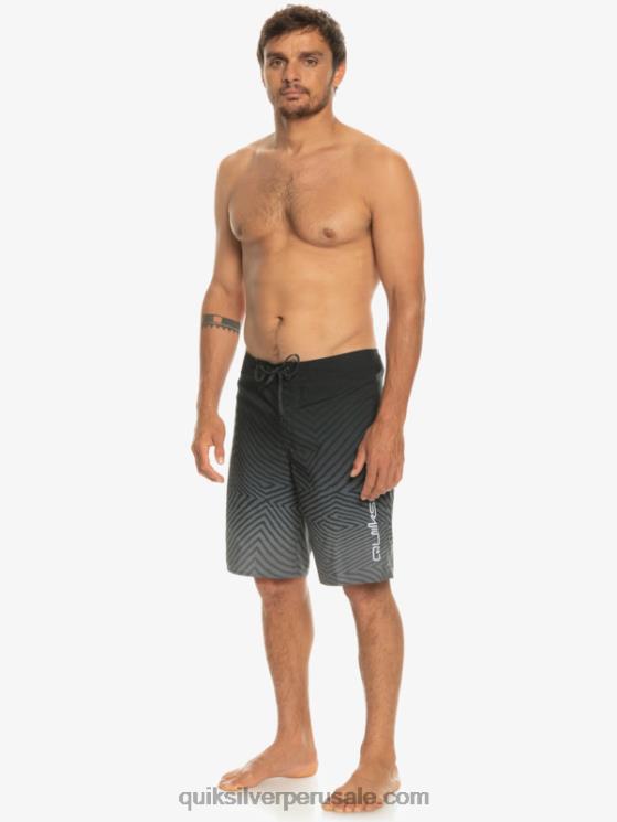 Quiksilver N8LNT1281 hombres negro shorts de playa de todos los días warp fade 20