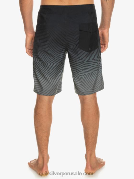 Quiksilver N8LNT1281 hombres negro shorts de playa de todos los días warp fade 20