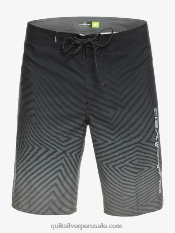 Quiksilver N8LNT1281 hombres negro shorts de playa de todos los días warp fade 20