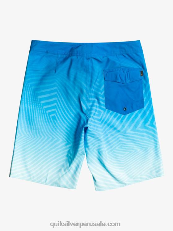 Quiksilver N8LNT1282 hombres snorkel azul shorts de playa de todos los días warp fade 20