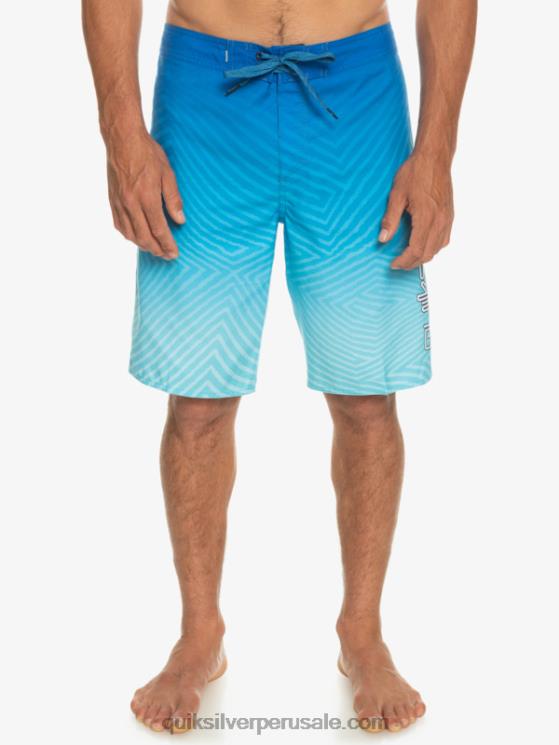 Quiksilver N8LNT1282 hombres snorkel azul shorts de playa de todos los días warp fade 20