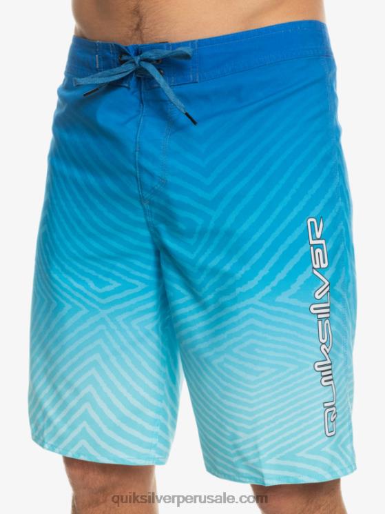 Quiksilver N8LNT1282 hombres snorkel azul shorts de playa de todos los días warp fade 20
