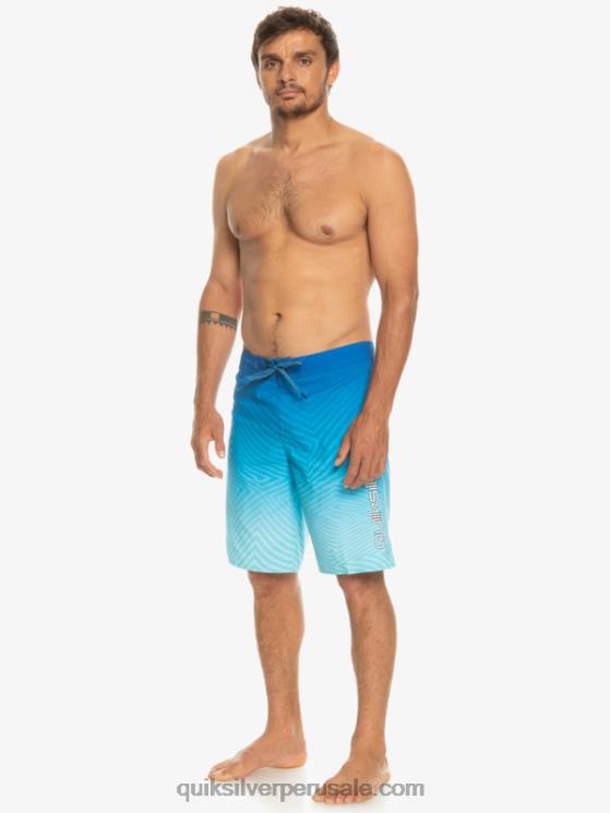 Quiksilver N8LNT1282 hombres snorkel azul shorts de playa de todos los días warp fade 20