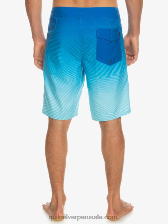 Quiksilver N8LNT1282 hombres snorkel azul shorts de playa de todos los días warp fade 20