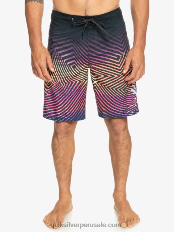 Quiksilver N8LNT1283 hombres pista shorts de playa de todos los días warp fade 20
