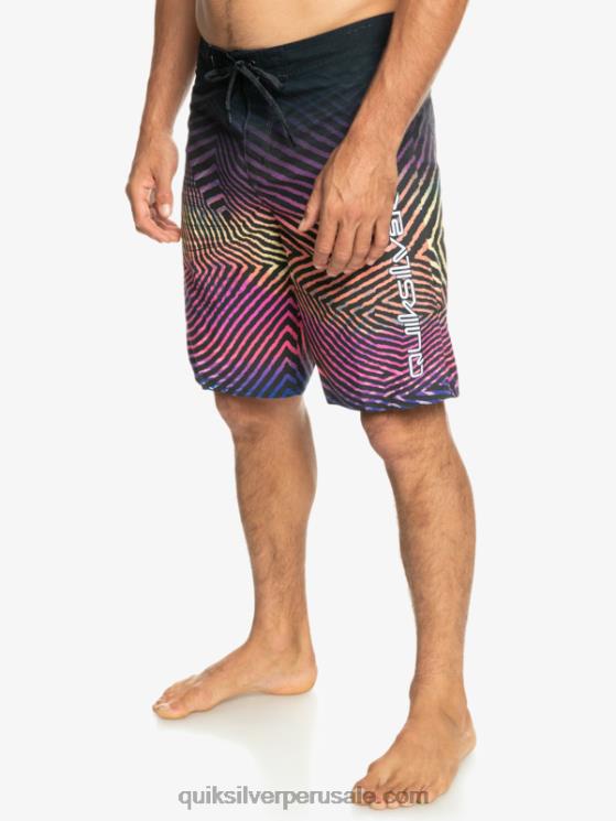 Quiksilver N8LNT1283 hombres pista shorts de playa de todos los días warp fade 20