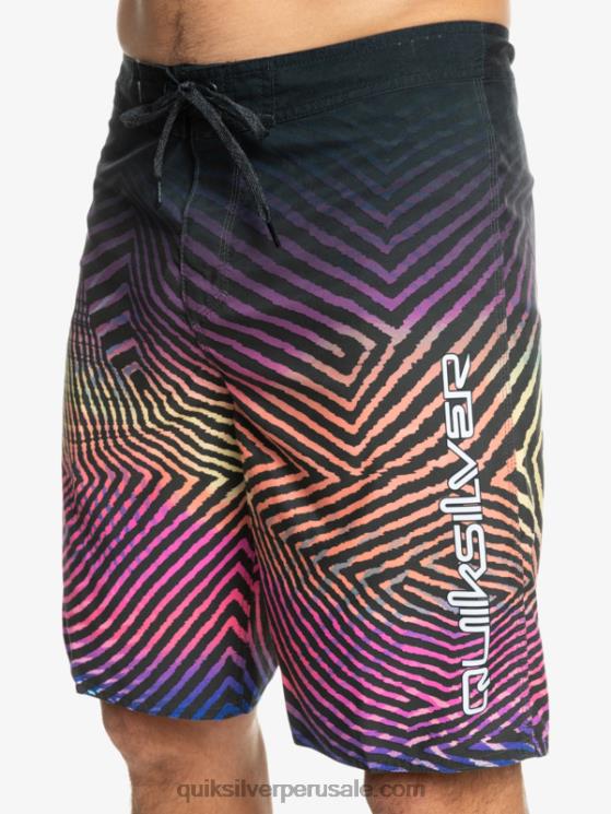 Quiksilver N8LNT1283 hombres pista shorts de playa de todos los días warp fade 20