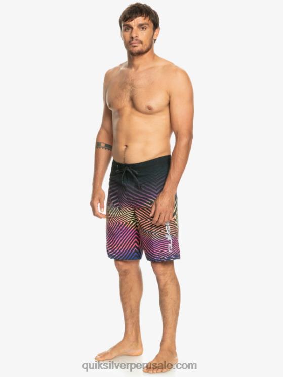 Quiksilver N8LNT1283 hombres pista shorts de playa de todos los días warp fade 20