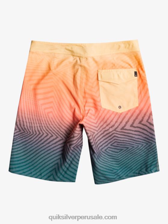 Quiksilver N8LNT1284 hombres azul marino medianoche shorts de playa de todos los días warp fade 20