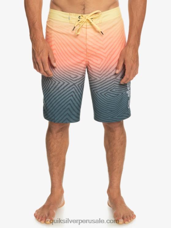 Quiksilver N8LNT1284 hombres azul marino medianoche shorts de playa de todos los días warp fade 20