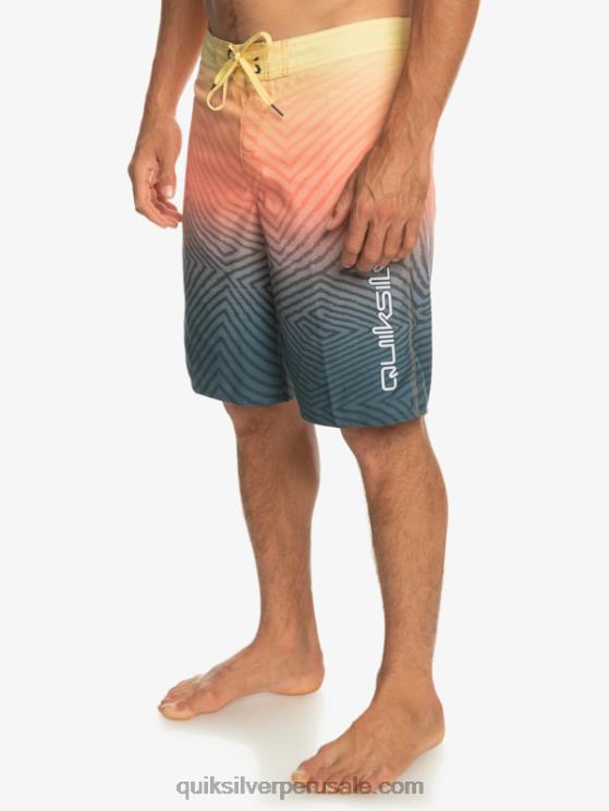 Quiksilver N8LNT1284 hombres azul marino medianoche shorts de playa de todos los días warp fade 20