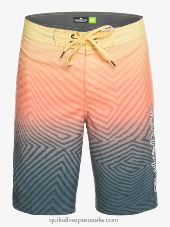 Quiksilver N8LNT1284 hombres azul marino medianoche shorts de playa de todos los días warp fade 20
