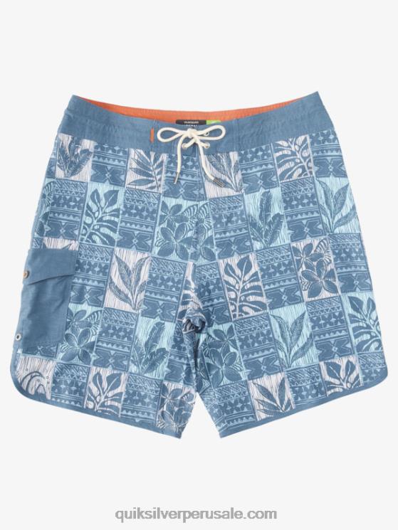 Quiksilver N8LNT1298 hombres alférez hojas azules bs shorts de playa waterman leaf boxes scallop 20