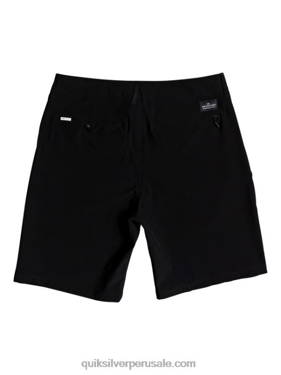 Quiksilver N8LNT1317 hombres negro shorts híbridos union anfibio 20