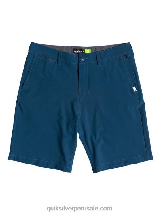 Quiksilver N8LNT1320 hombres mayólica azul shorts híbridos union anfibio 20