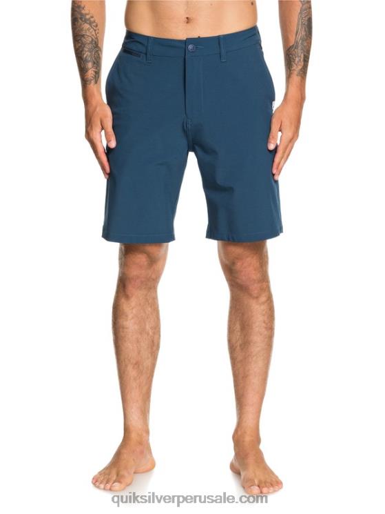 Quiksilver N8LNT1320 hombres mayólica azul shorts híbridos union anfibio 20