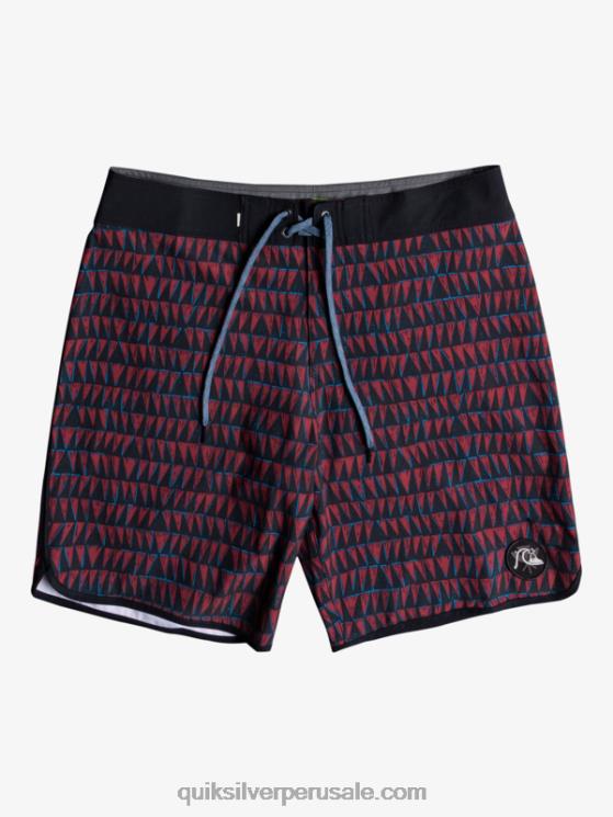 Quiksilver N8LNT1322 hombres vino rubí shorts de playa surfsilk hawaii scallop 19