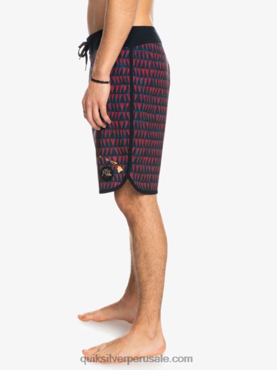 Quiksilver N8LNT1322 hombres vino rubí shorts de playa surfsilk hawaii scallop 19