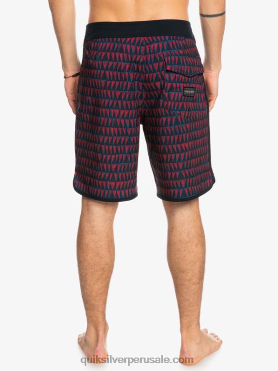 Quiksilver N8LNT1322 hombres vino rubí shorts de playa surfsilk hawaii scallop 19