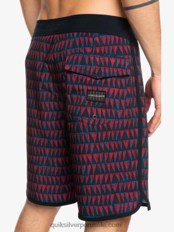 Quiksilver N8LNT1322 hombres vino rubí shorts de playa surfsilk hawaii scallop 19