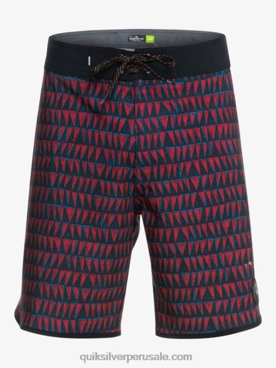 Quiksilver N8LNT1322 hombres vino rubí shorts de playa surfsilk hawaii scallop 19