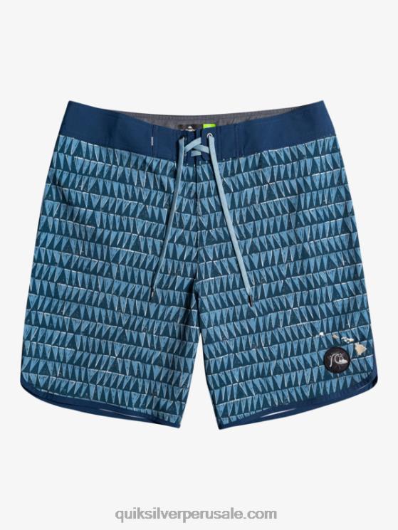 Quiksilver N8LNT1323 hombres azul provincial shorts de playa surfsilk hawaii scallop 19