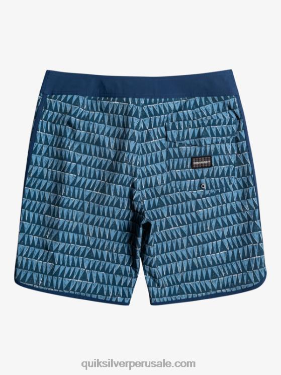 Quiksilver N8LNT1323 hombres azul provincial shorts de playa surfsilk hawaii scallop 19