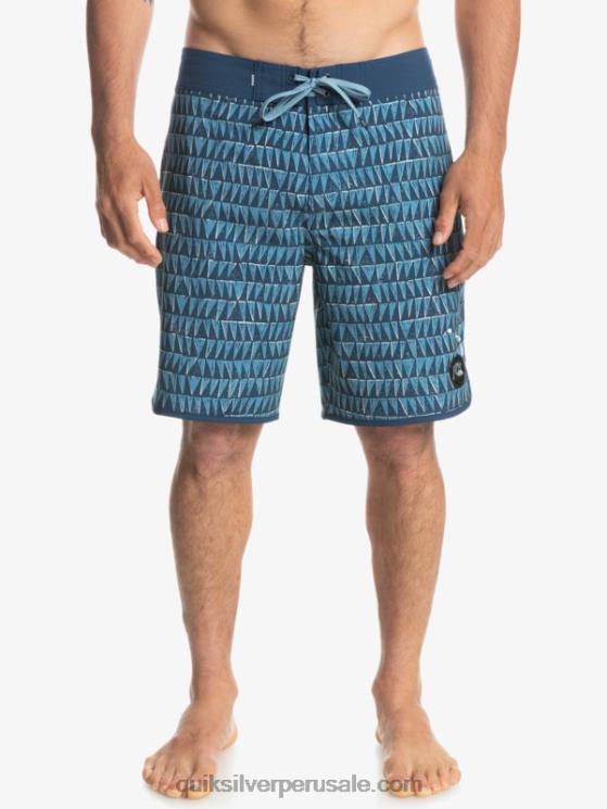 Quiksilver N8LNT1323 hombres azul provincial shorts de playa surfsilk hawaii scallop 19