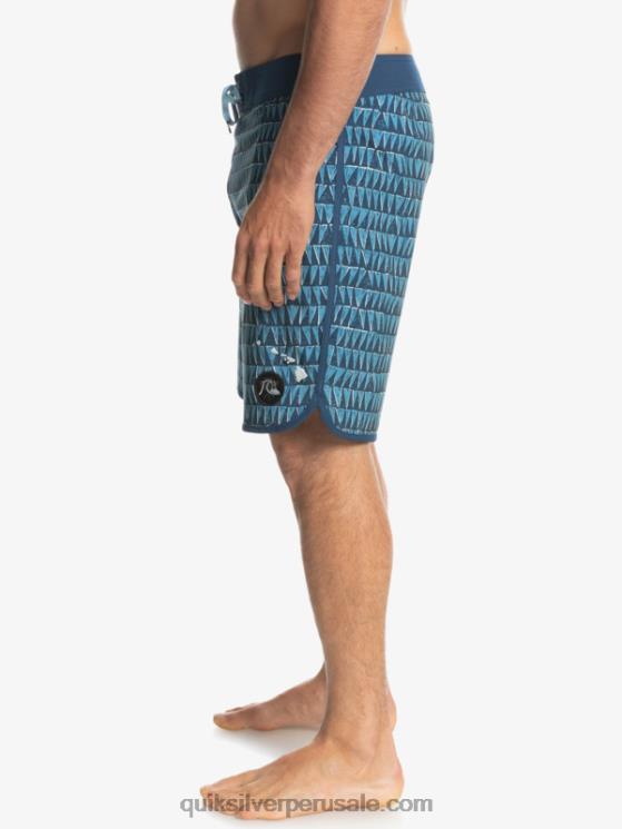 Quiksilver N8LNT1323 hombres azul provincial shorts de playa surfsilk hawaii scallop 19