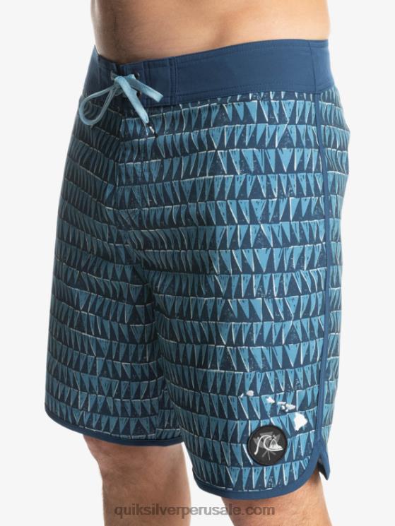 Quiksilver N8LNT1323 hombres azul provincial shorts de playa surfsilk hawaii scallop 19