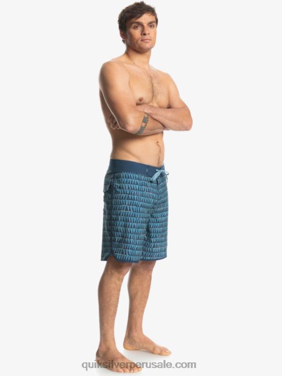 Quiksilver N8LNT1323 hombres azul provincial shorts de playa surfsilk hawaii scallop 19
