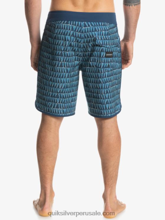 Quiksilver N8LNT1323 hombres azul provincial shorts de playa surfsilk hawaii scallop 19